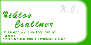 miklos csallner business card