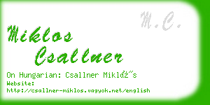 miklos csallner business card